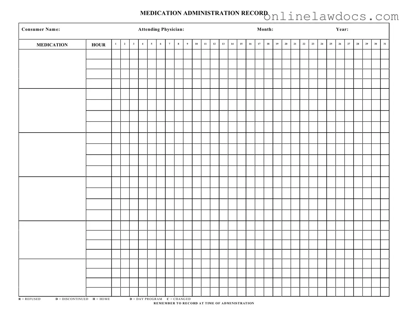 Fill a Valid Medication Administration Record Sheet Form