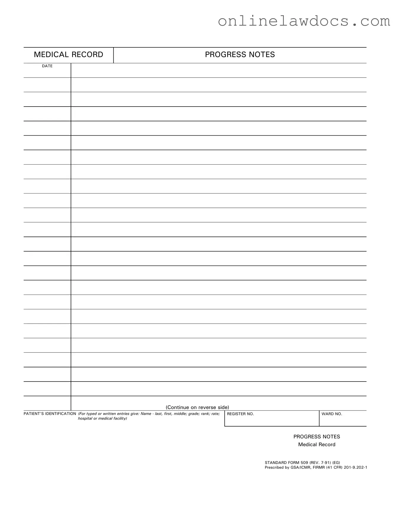 Fill a Valid Progress Notes Form