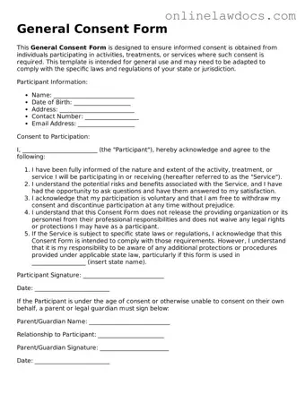 Free Consent Document