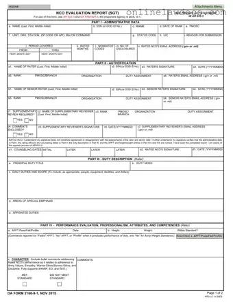 Fill a Valid Da 2166 9 1 Form