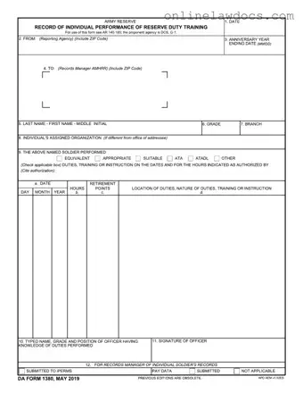 Fill a Valid Da 1380 Form