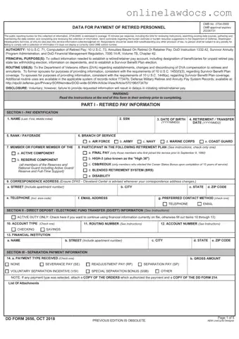 Fill a Valid DD 2656 Form