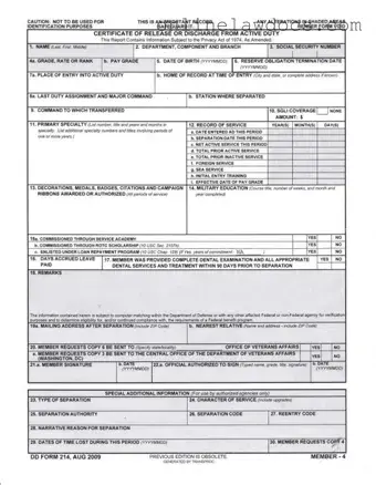Fill a Valid Dd 214 Form