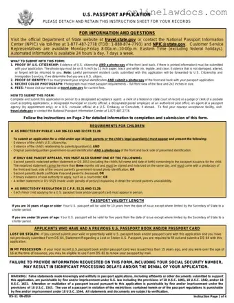 Fill a Valid DS-11 U.S. Passport application Form