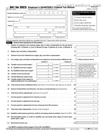 Fill a Valid IRS 941 Form