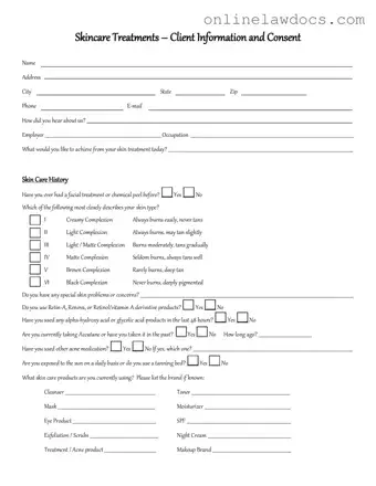 Fill a Valid Facial Consent Form