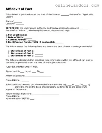 Free Affidavit Document
