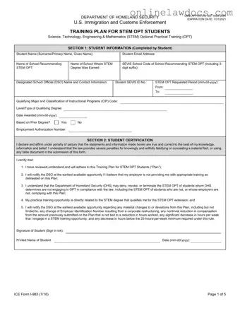 Fill a Valid ICE I-983 Form