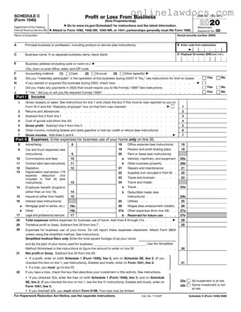 Fill a Valid IRS Schedule C 1040 Form