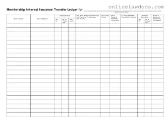 Fill a Valid Membership Ledger Form