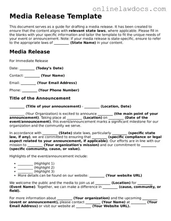 Free Media Release Document