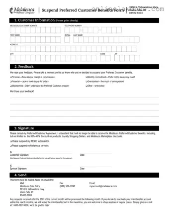 Fill a Valid Melaleuca Cancellation Form