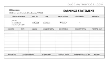 Fill a Valid Independent Contractor Pay Stub Form