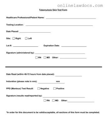 Fill a Valid Tb Test Form