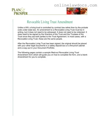 Fill a Valid Trust Amendment Form