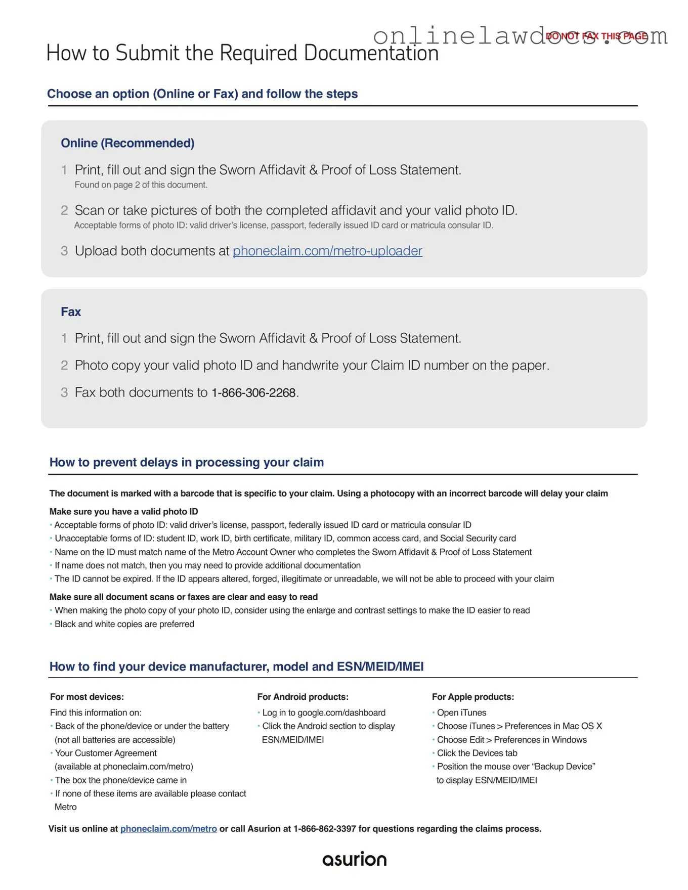 Fill a Valid Asurion F-017-08 MEN Form